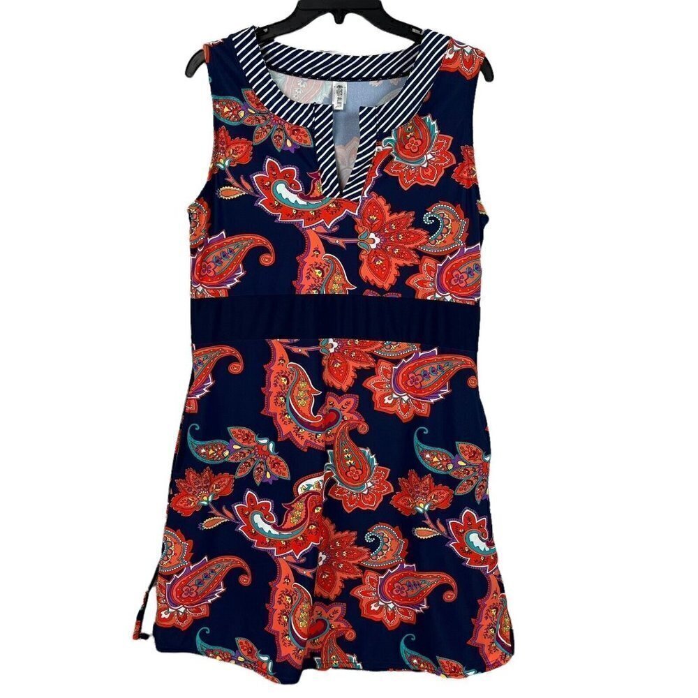 Mazu Swim Womens Cover Up Paisley Floral Print Beach Stretch Medium